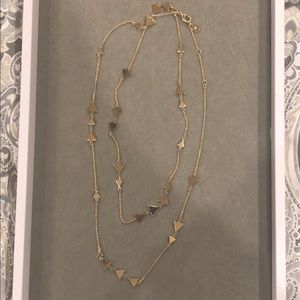 Stella & Dot Alexia Chevron Long Necklace in Gold